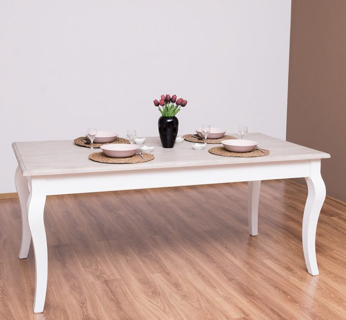 Roka-Solid-Wood-Dining-Table-180cm-Double-Layered-Blue-Grey-and-Antique-White-Colour-with-Brushed-037-Top