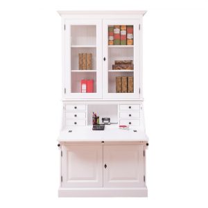Folding-Home-Desk-with-Hutch-004