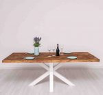 Lindsay-Crossed-Leg-Dining-Table-210cm-White-Colour-Leg-and-Deep-Brushed-064-Tabletop